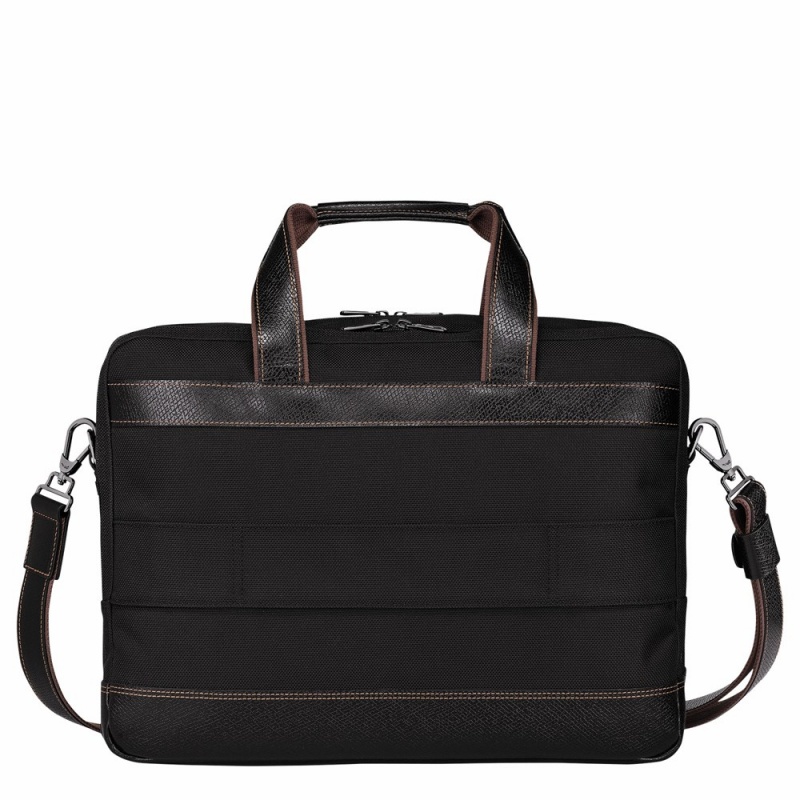 Black Longchamp Boxford L Men's Briefcase Bags